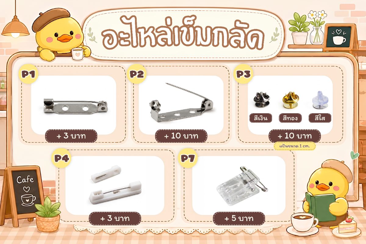 ภาพอะไหล่เข็มกลัด