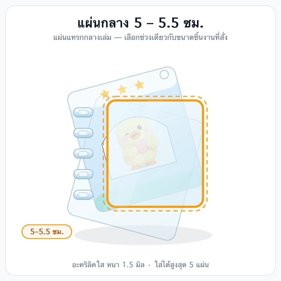 ขนาด 5-5.5 cm
