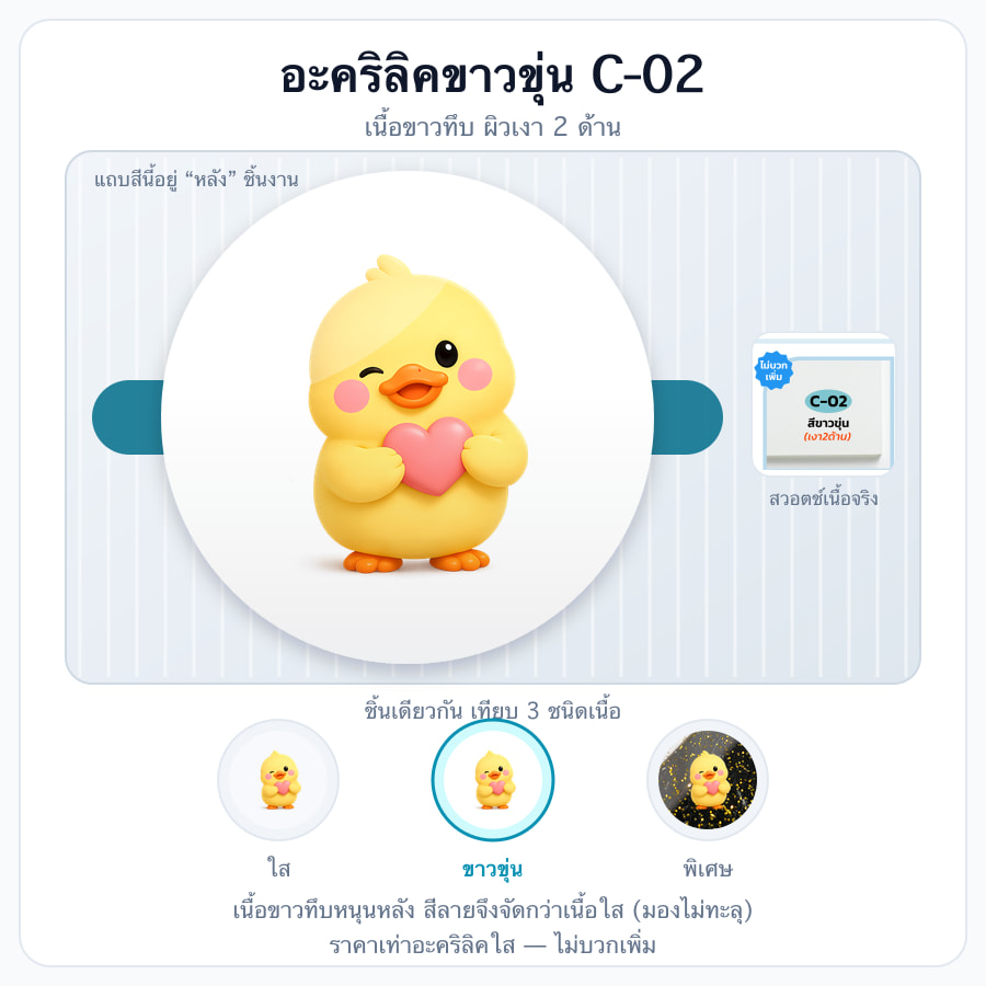 อะคริลิคขาวขุ่น C-02