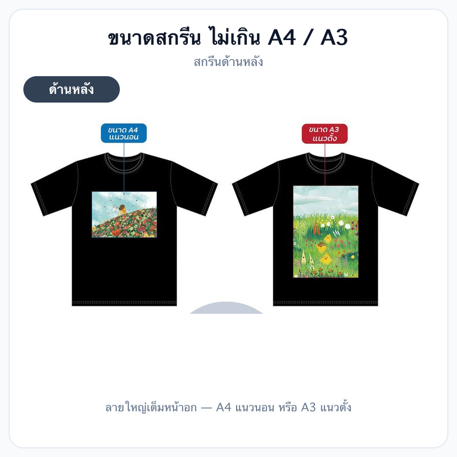 ไม่เกิน A4 / A3