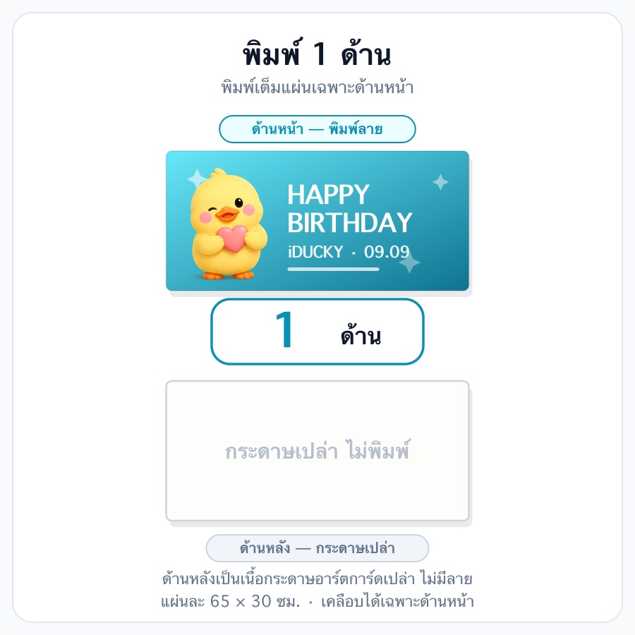 พิมพ์ 1 ด้าน