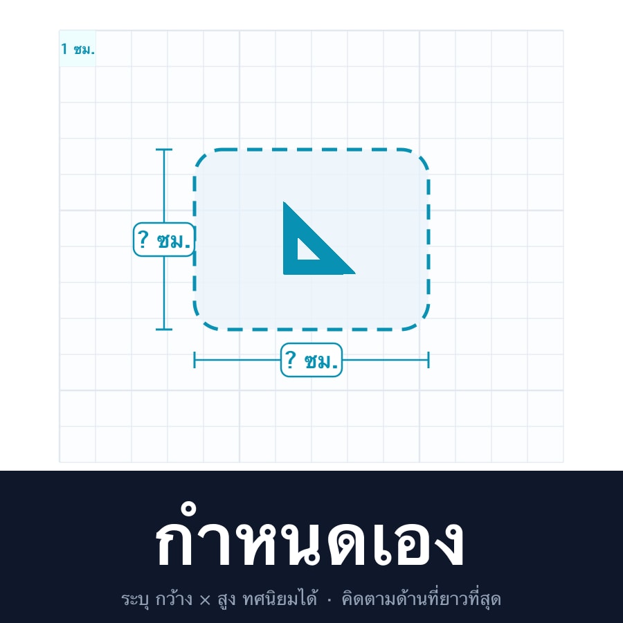 📐 กำหนดขนาดเอง (ระบุ ก.×ส.)