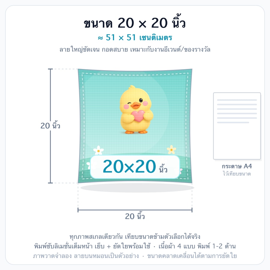 20x20 นิ้ว