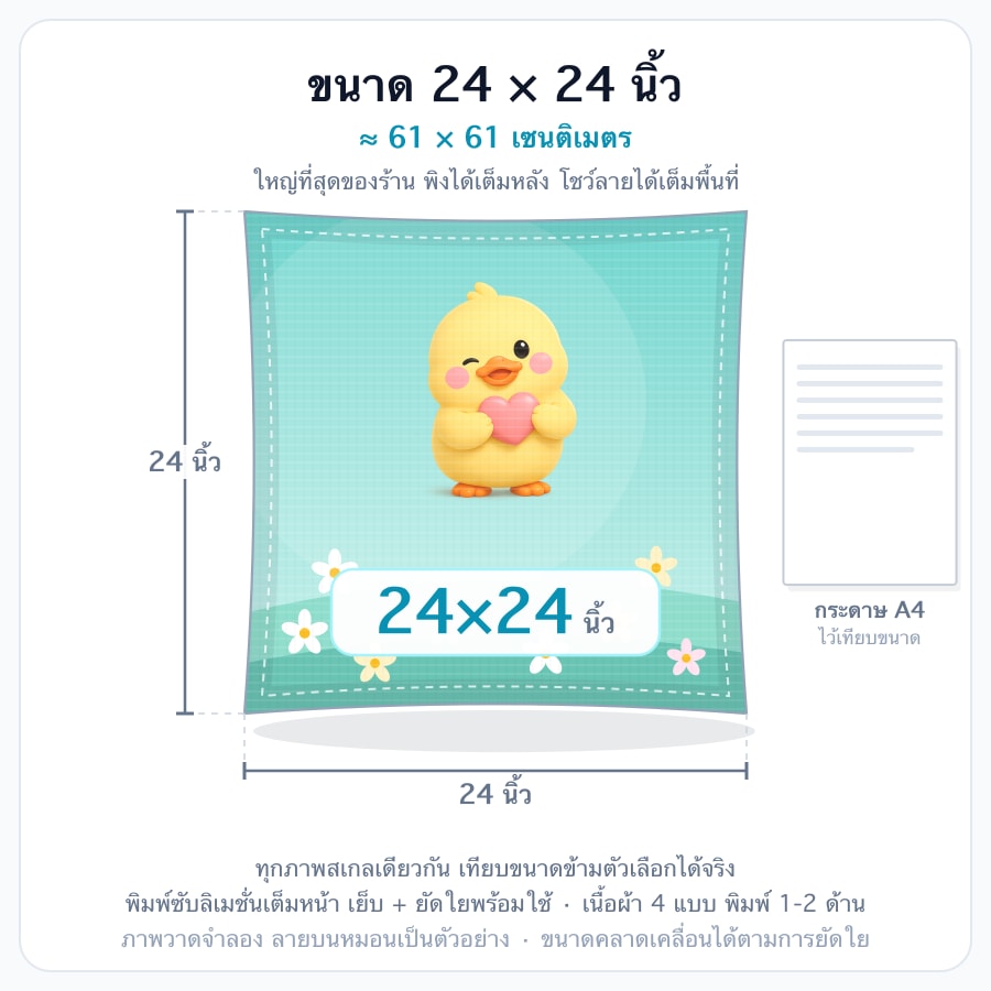24x24 นิ้ว