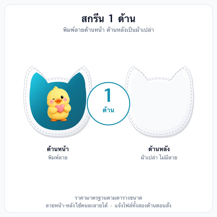 สกรีน 1 ด้าน