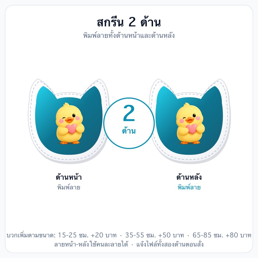 สกรีน 2 ด้าน