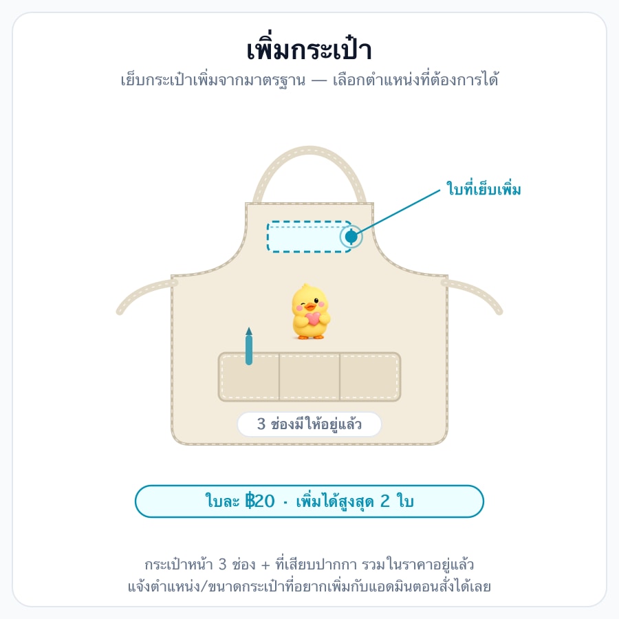เพิ่มกระเป๋า
