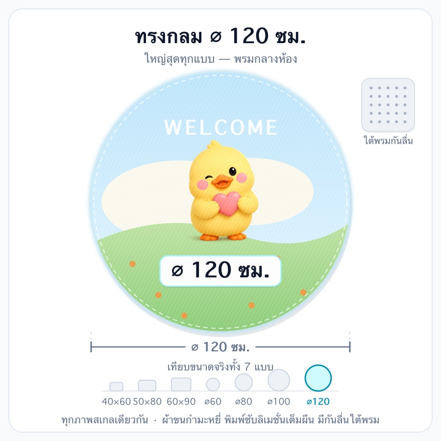 ทรงกลม 120cm