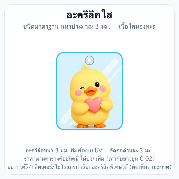 อะคริลิคใส