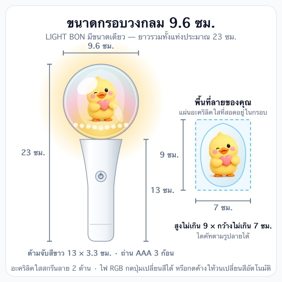 กรอบวงกลม 9.6 ซม.