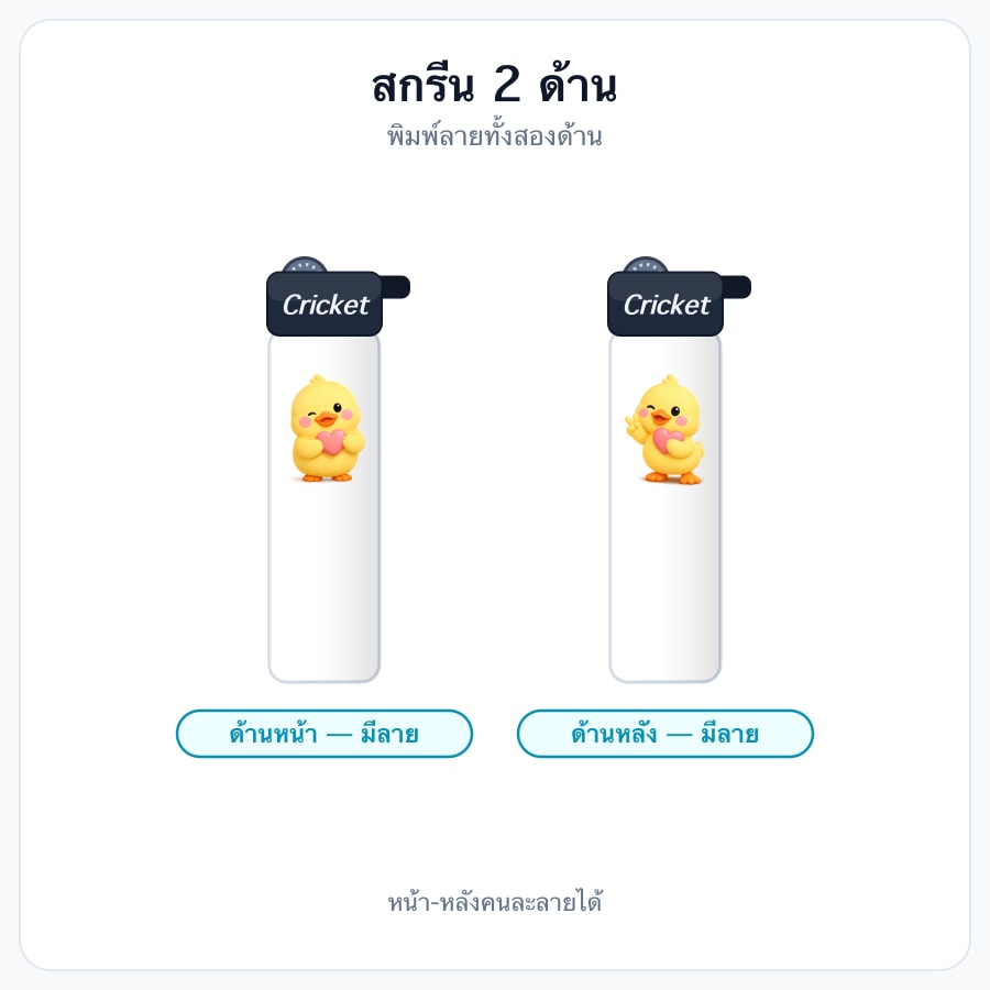 สกรีน 2 ด้าน