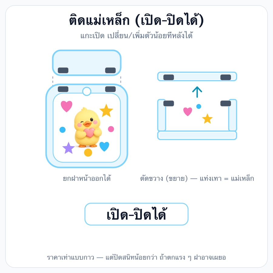 ติดแม่เหล็ก (เปิด-ปิดได้)