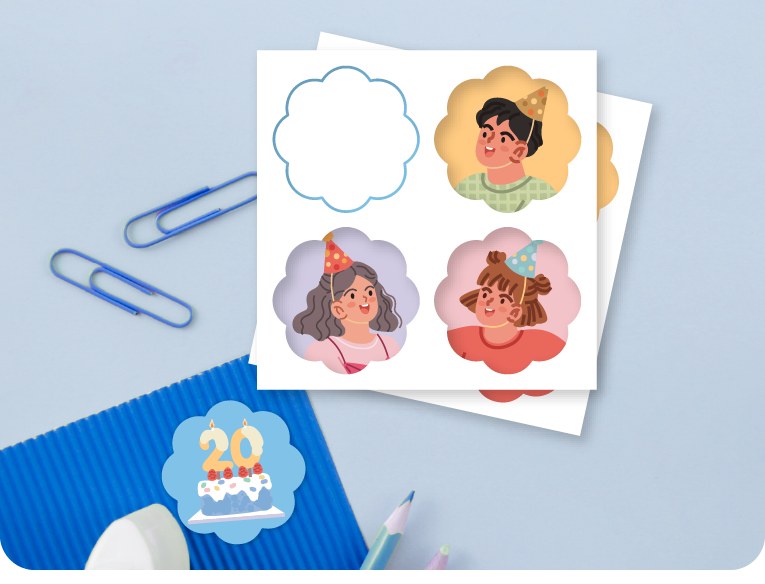 ดอกไม้ 5x5cm (4 ดวง)