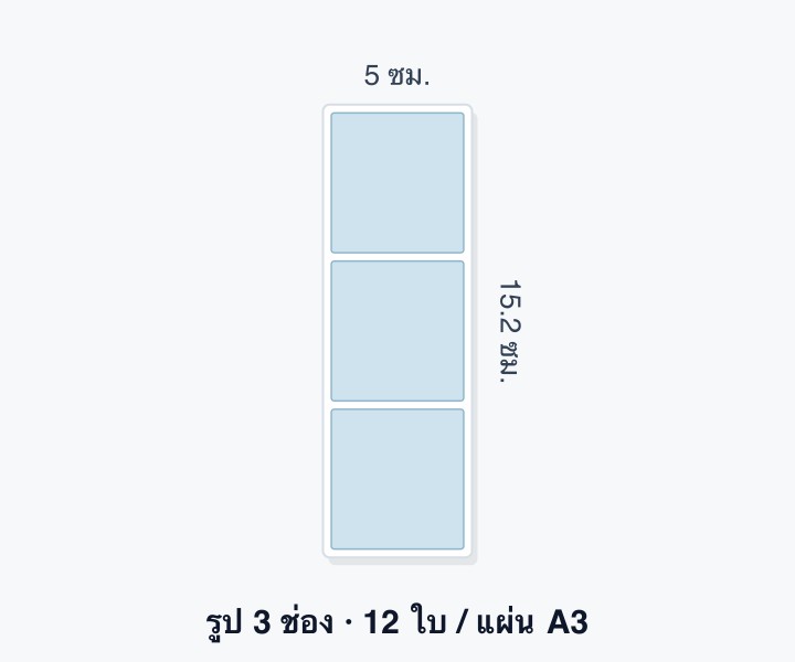5 × 15.2 ซม.