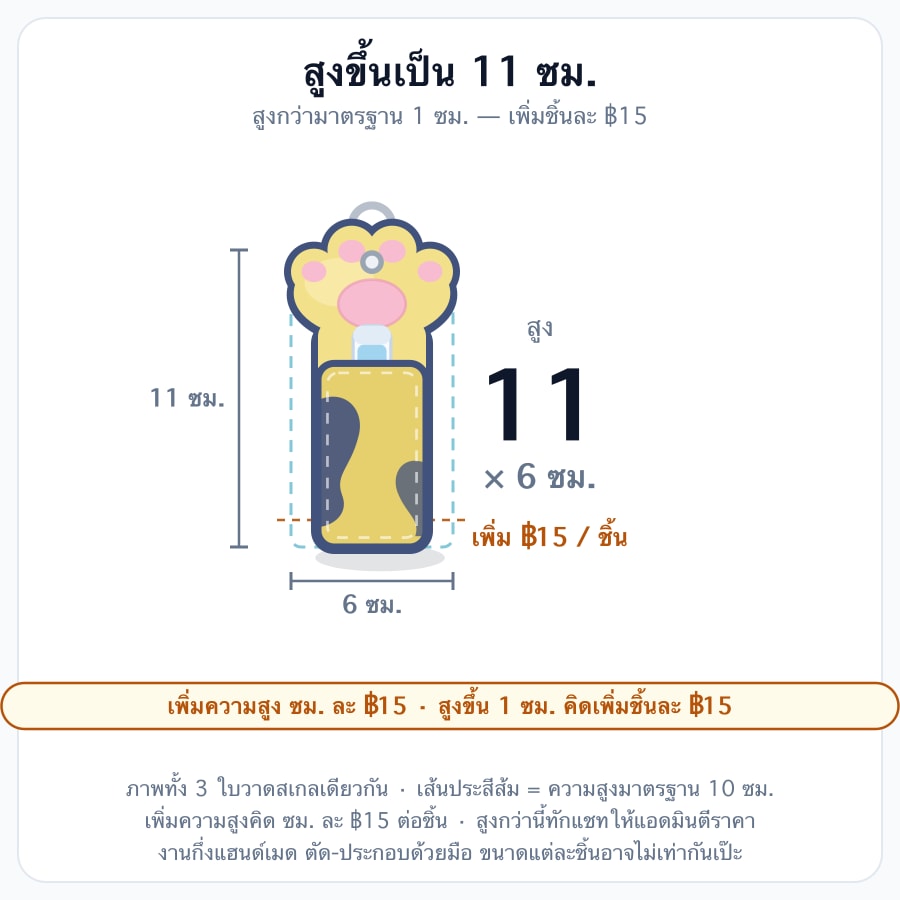 11 × 6 ซม.