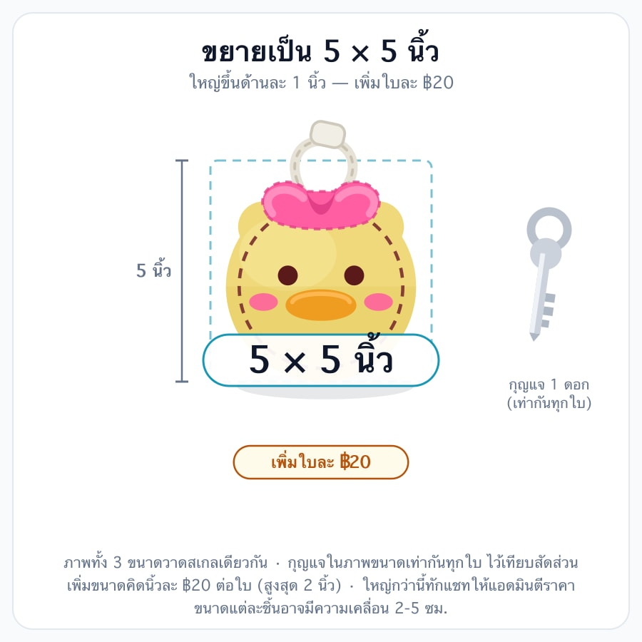 5 × 5 นิ้ว