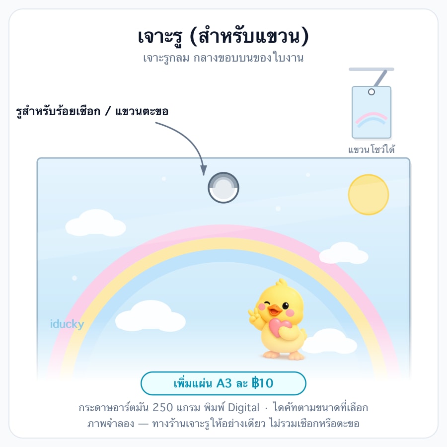 เจาะรู (สำหรับแขวน)
