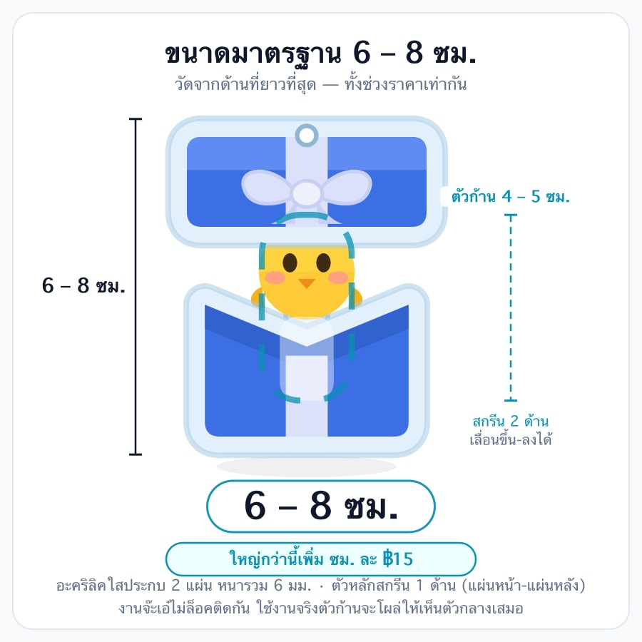 6 – 8 ซม.
