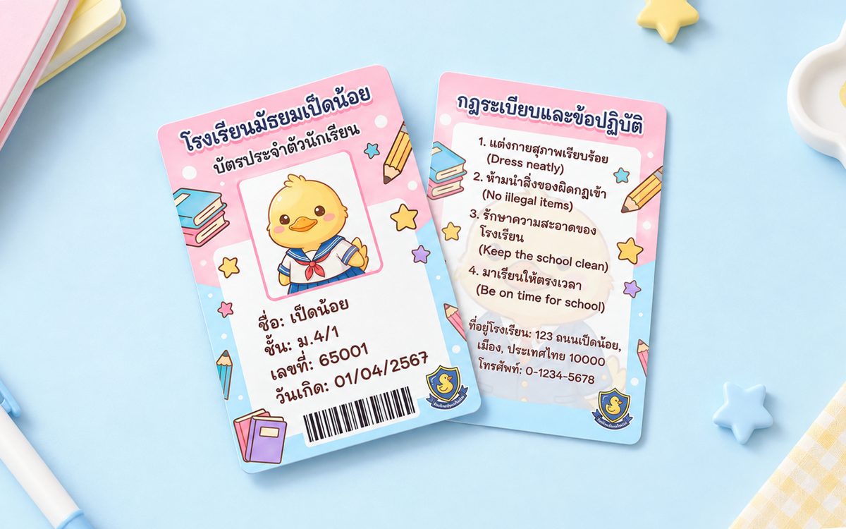 ขนาดโฟโต้การ์ด PVC (PVC Photocard)