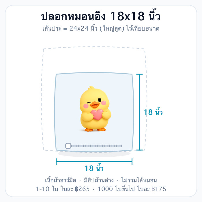 18x18 นิ้ว