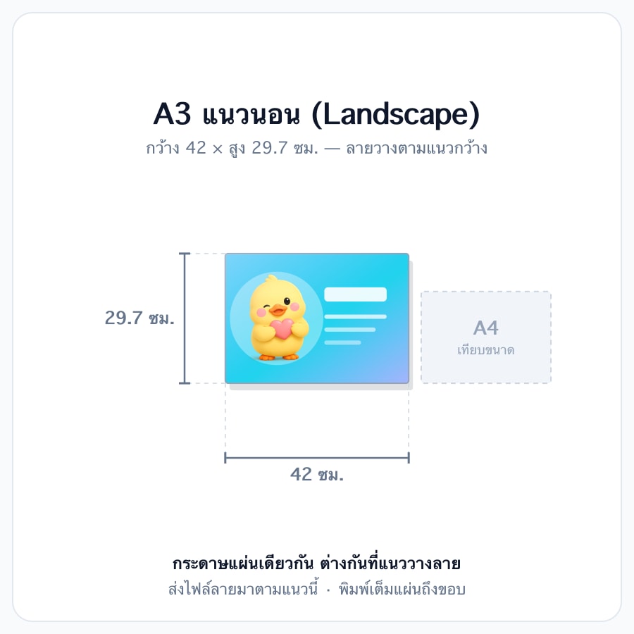 A3 | แนวนอน