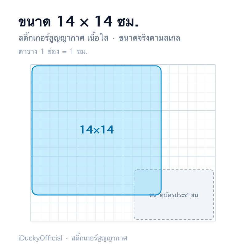 14×14 ซม.