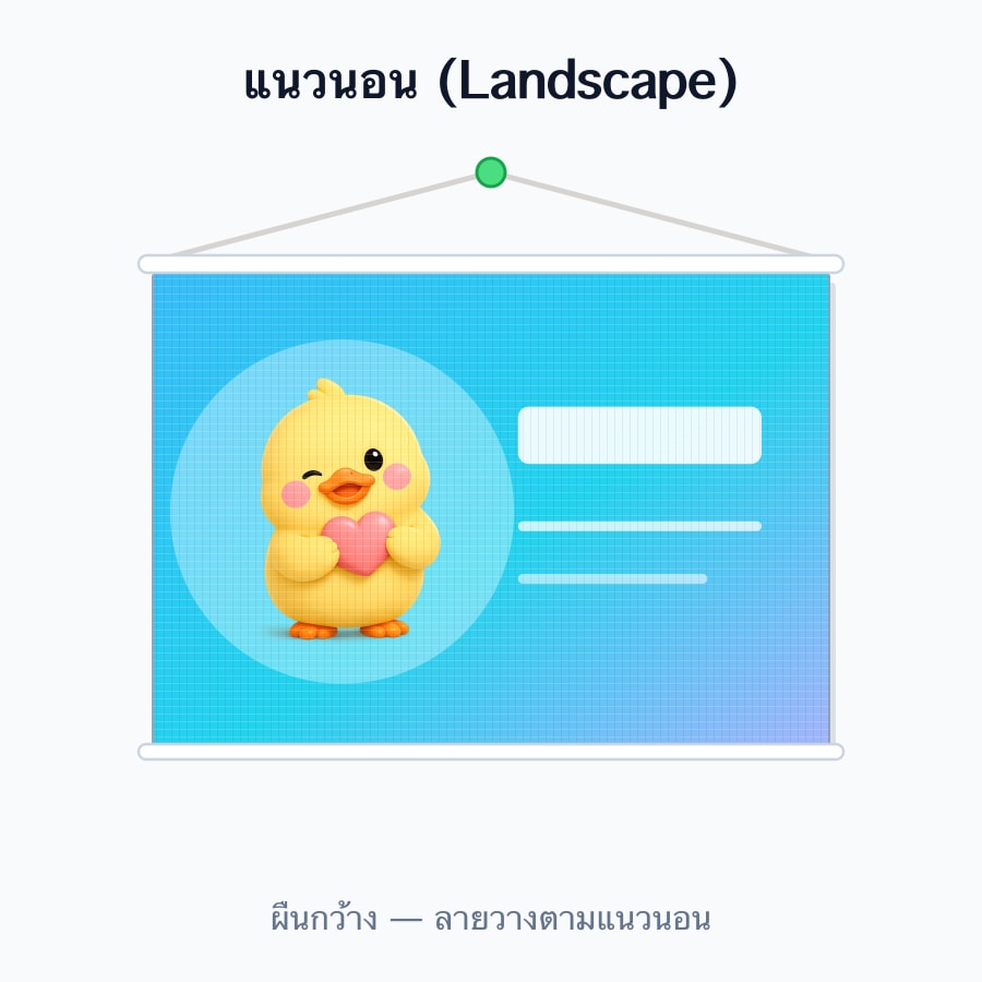 แนวนอน